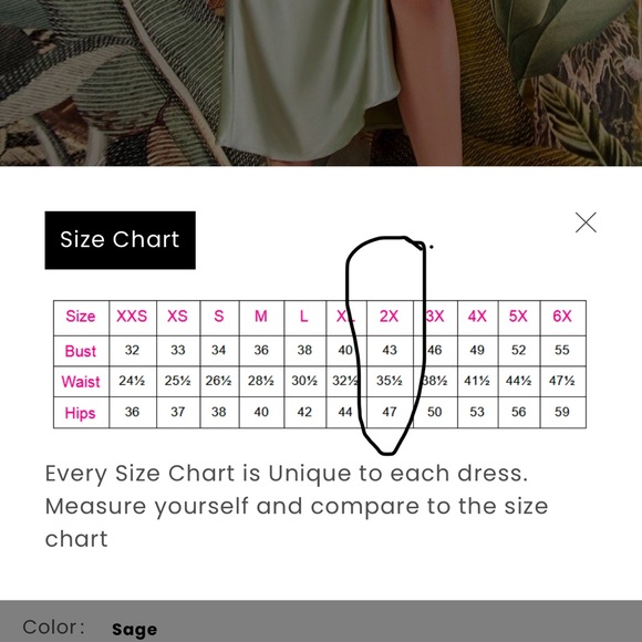 Satin Midi Slip Dress Sage - Picture 3 of 3